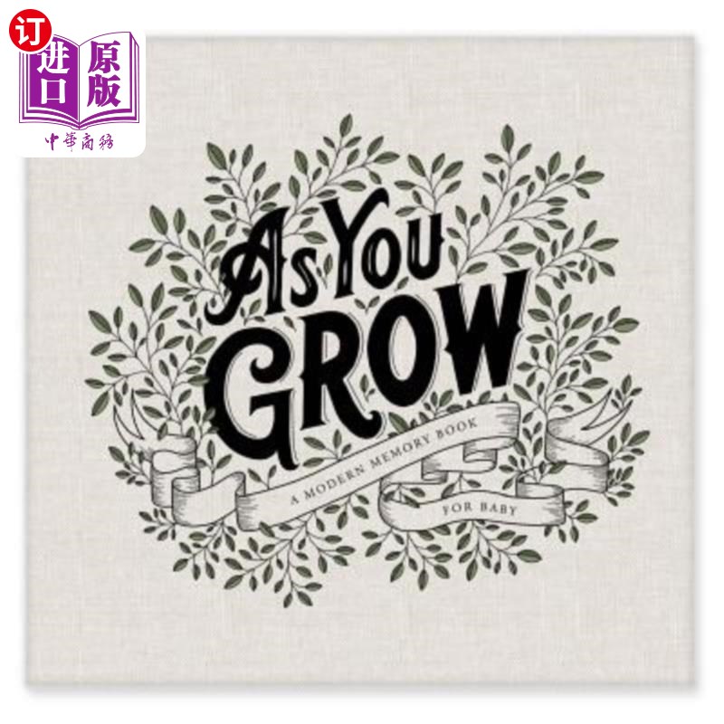 海外直订As You Grow: A Modern Memory Book for Baby 随着你的成长：一本现代的婴儿记忆书
