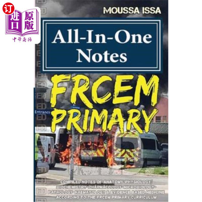 海外直订医药图书Frcem Primary: All-In-One Notes (2017 Edition, Black & White) Frcem初级版:all in one Notes