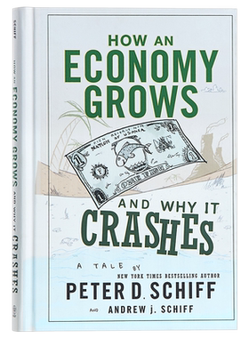 预售 小岛经济学 英文原版 How an Economy Grows and Why It Crashes 小岛经济学：鱼、美元和经济的故事 经济学入门 Andrew J. S