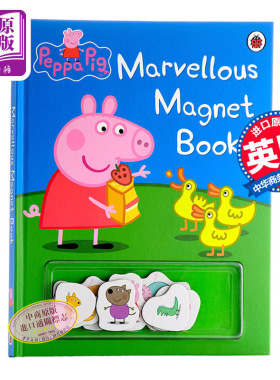 预售 peppa pig粉红猪小妹英文原版 不可思议磁铁书 Peppa Pig 小猪佩琪 玩具书 佩佩猪动画 幼儿启蒙图书 儿童互动玩具童书 peppa
