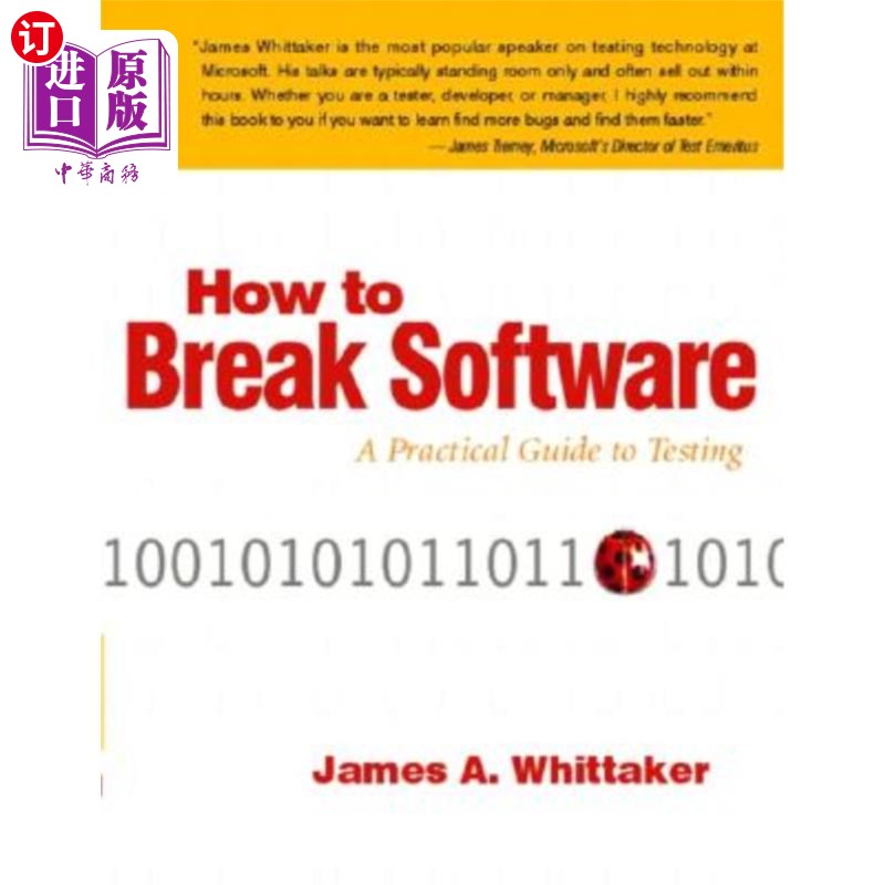 海外直订How to Break Software: A Practical Guide to Testing [With CDROM] 如何破坏软件：测试实用指南[附光盘]