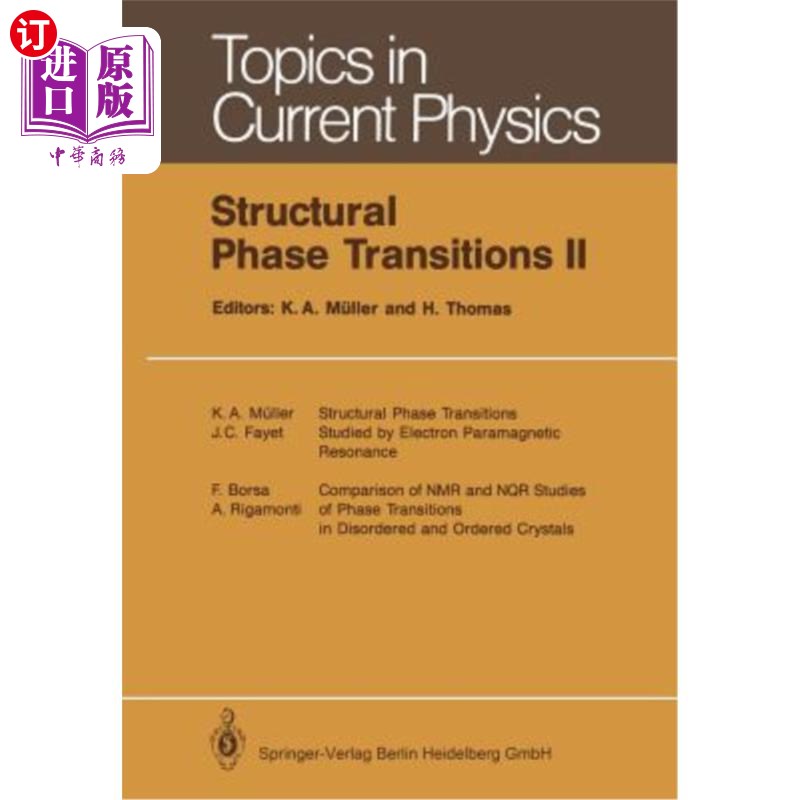 海外直订Structural Phase Transitions II 结构相变2
