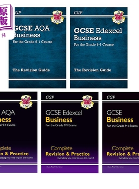 英国CGP原版 GCSE AQA Edexcel Business 商科教辅系列备考教辅 经济管理考试练习册 复习指南 Practice Workbook【中商原版】