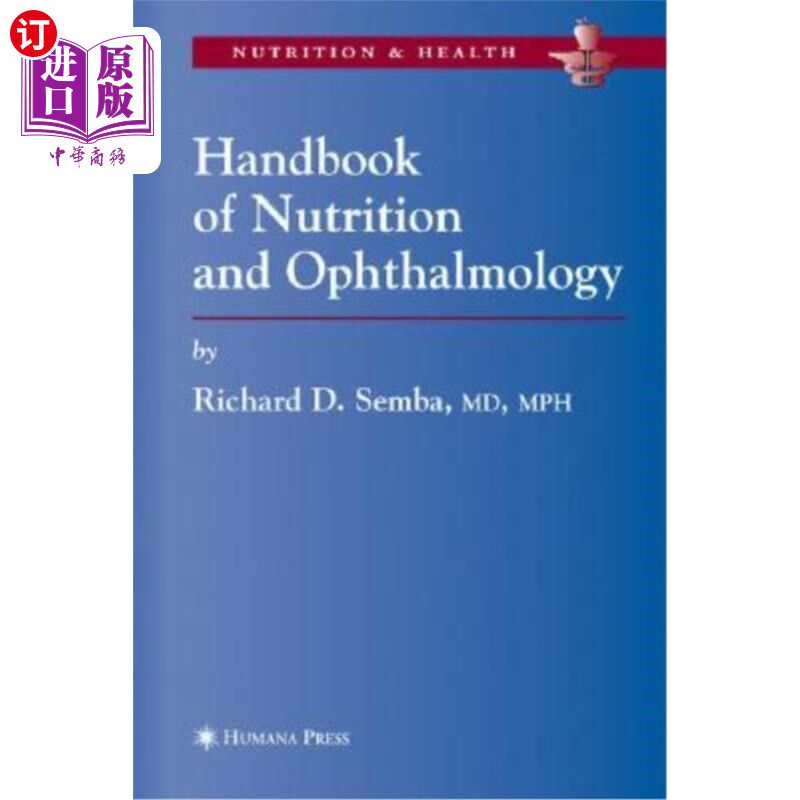 海外直订医药图书Handbook of Nutrition and Ophthalmology 营养与眼科学手册