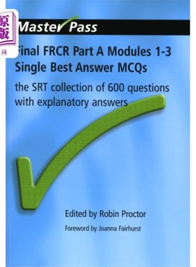 海外直订医药图书Final Frcr Part A Modules 1-3 Single Best Answer... Final FRCR Part A module 1-3单题答案MCQS