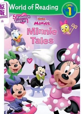 迪士尼阅读世界1级 米妮的童话5合1故事World Of Reading Minnie Tales Level 1英文原版 儿童绘本故事书分级阅读【中商原版?