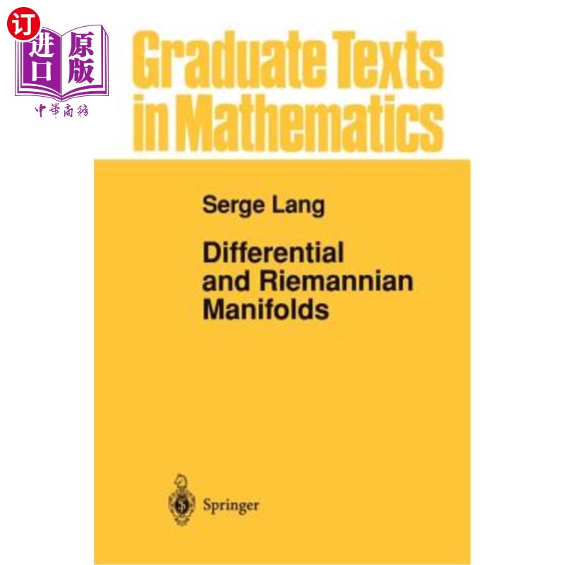 海外直订Differential and Riemannian Manifolds 微分流形和黎曼流形