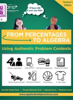 海外直订From Percentages to Algebra - Teacher's Edition: Using Authentic Problem Context 从百分比到代数-教师版:使用