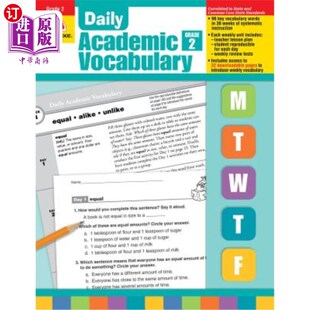 海外直订Daily Academic Vocabulary Grade 2 [With Transparencies] 日常学术词汇2级[透明]