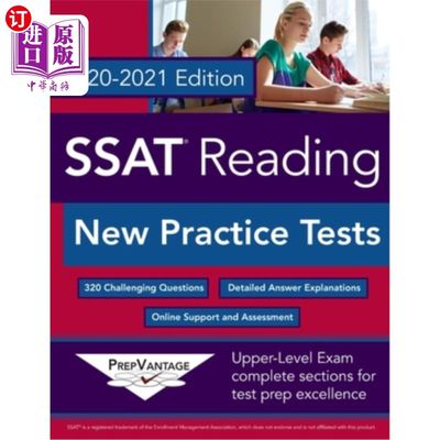 海外直订SSAT Reading: New Practice Tests, 2020-2021 Edition SSAT阅读：新实践测试，2020-2021版