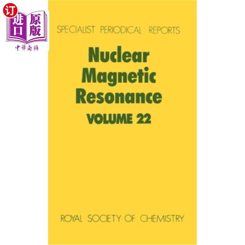 海外直订Nuclear Magnetic Resonance: Volume 22 核磁共振：第22卷