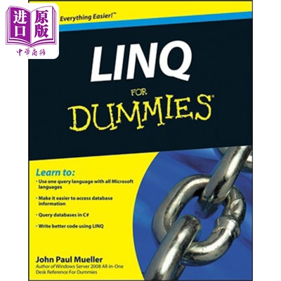 LINQ入门 Linq For Dummies 英文原版 John Paul Mueller 语言集成查询 计算机编程 数据库【中商原版】