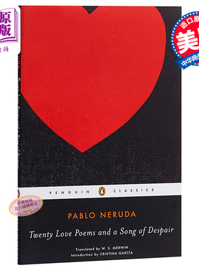 现货 西英双语 聂鲁达 20首情诗和绝望的歌 西班牙英文原版 Twenty Love Poems and a Song of Despair Pablo Neruda【中商原版】