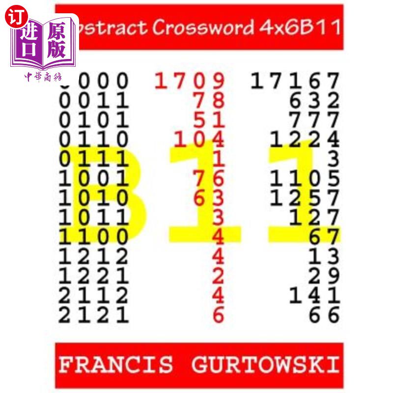 海外直订Abstract Crossword 4x6B11 摘要填字游戏4x6B11