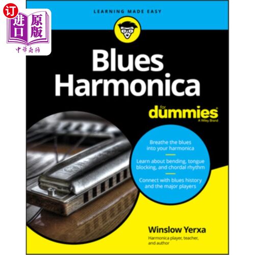 海外直订Blues Harmonica for Dummies 人偶蓝调口琴