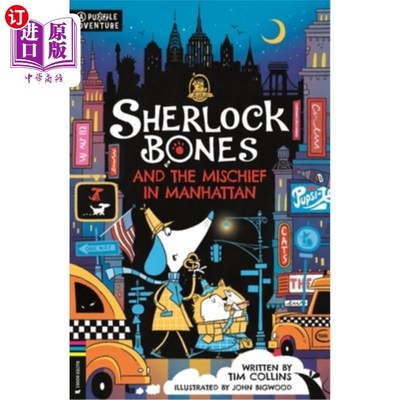 海外直订Sherlock Bones and the Mischief in Manhattan: A Puzzle Adventure Volume 5 夏洛克·骨头和曼哈顿的恶作剧：谜题