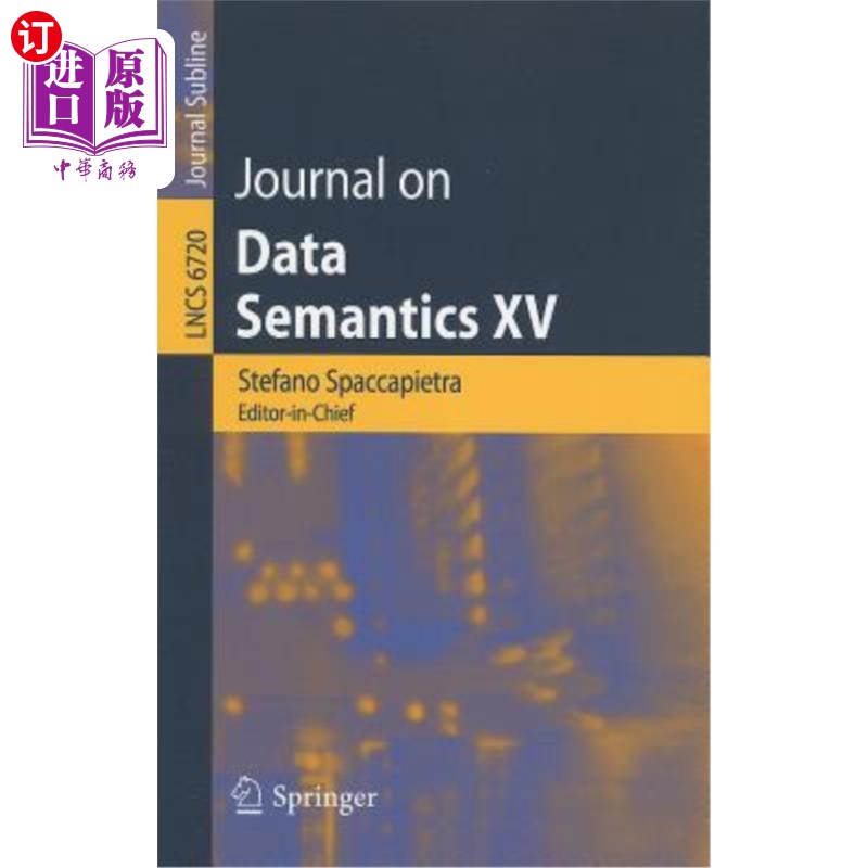 海外直订Journal on Data Semantics XV 数据语义学杂志
