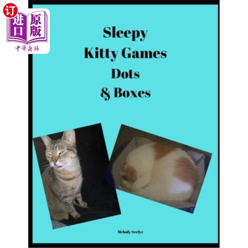 海外直订Sleepy Kitty Games: Dots & Boxes 睡猫小游戏：点与盒