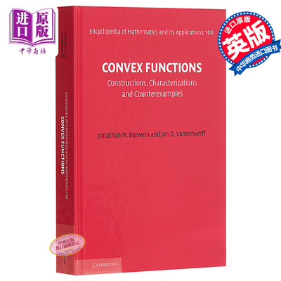 现货 Convex Functions 英文原版凸函数：结构，特性化与反例 Jonathan M. Borwein【中商原版】