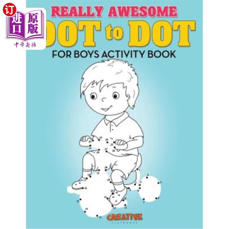海外直订Really Awesome Dot to Dot for Boys Activity Book 非常棒的点对点男孩活动书