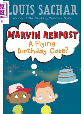 麻烦精马文：6 Marvin Redpost 6：Flying Birthday Cake, A 儿童文学故事 章节书 桥梁书 幽默搞笑 7~12岁 英文原版【中商原