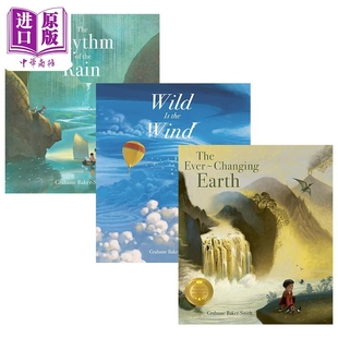 Rain Wind Baker 自然主题绘本3册套装 英文原版 Grahame 格林威奖得奖名家 雨 Smith Earth 风之怒 旋律 中商原版 地球
