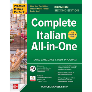 熟能生巧 意大利语一本通 高级版第二版 麦格劳希尔PRACTICE MAKES PERFECT COMPLETE ITALIAN ALL-IN-ONE 原版【中商原版】