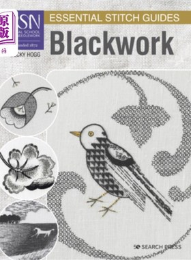海外直订Rsn Essential Stitch Guides: Blackwork Rsn基本针迹指南:黑色