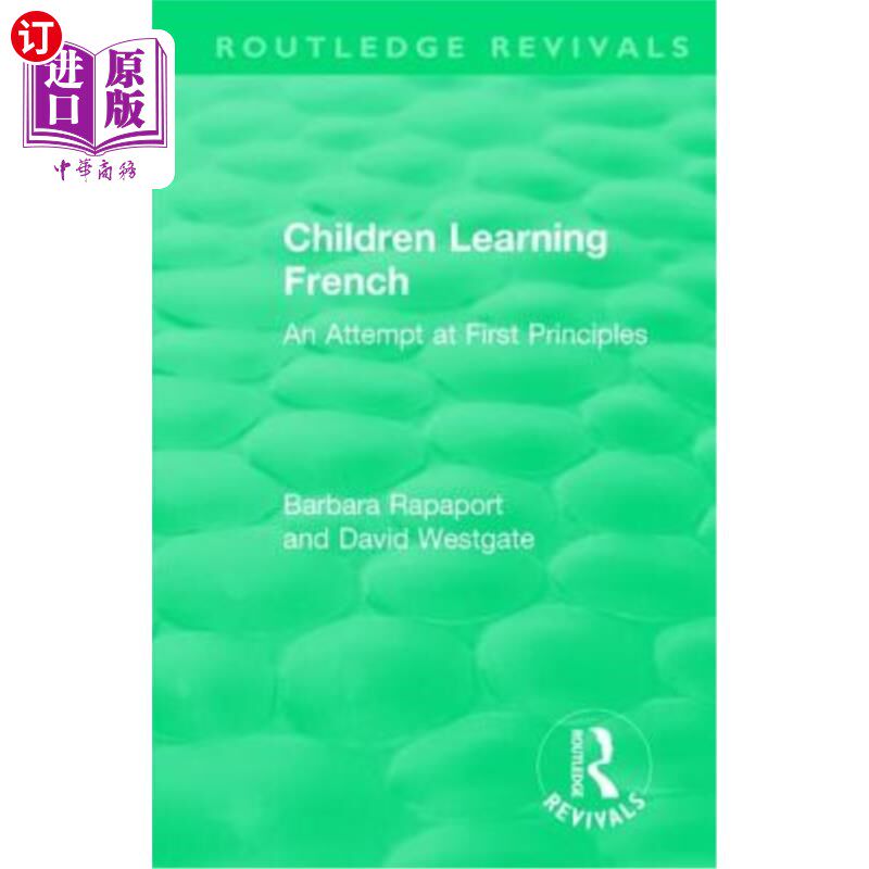 海外直订Children Learning French: An Attempt at First Principles 儿童学习法语:基本原则的尝试