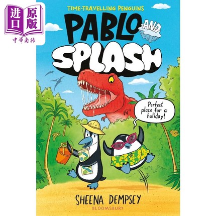 桥梁漫画 时空穿梭二人组 企鹅巴布罗与水花 Pablo and Splash 英文原版 儿童漫画故事 图画图像小说 精装 进口【中商原版】