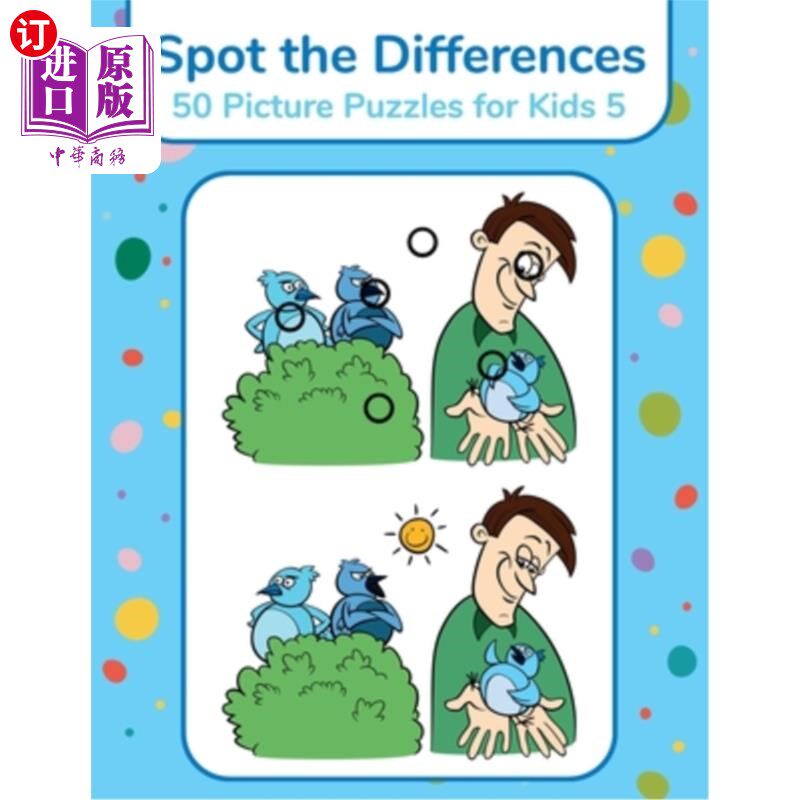 海外直订Spot the Differences - 50 Picture Puzzles for Kids 5 找出不同之处——50个儿童图片拼图