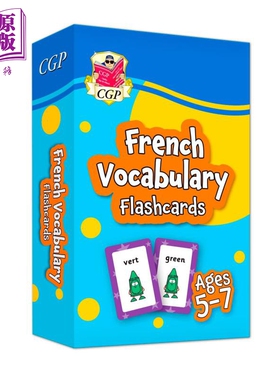 CGP New French Vocabulary Flashcards for Ages 5-7 5-7 岁的法语词汇闪卡 英语原版【中商原版】