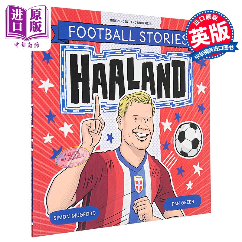 足球明星绘传 埃尔林.哈兰德 Football Stories Haaland 英文原版 儿童励志故事绘本 小球迷入门读物 进口童书【中商原版】