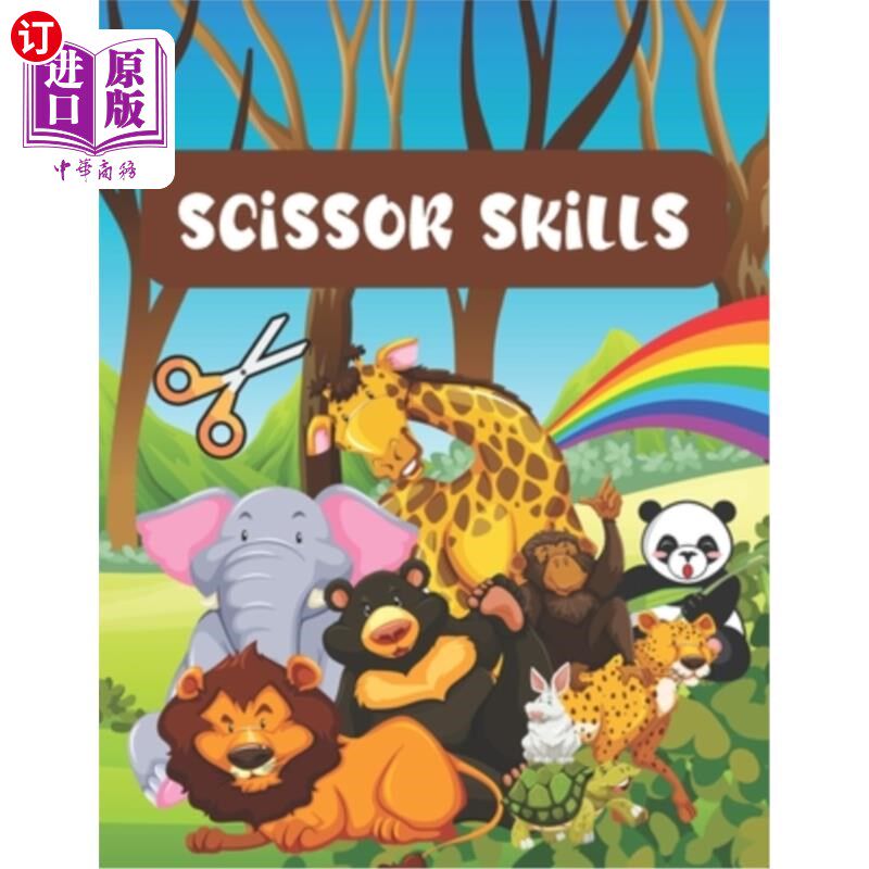 海外直订医药图书Scissor skills activity book for kids ages 3-5: Scissor activities for toddlers 3-5岁儿童剪刀技能