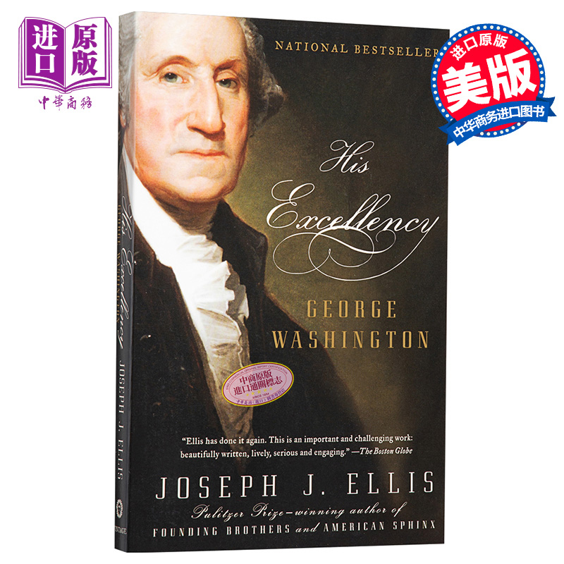 现货华盛顿传豆瓣阅读英文原版 His Excellency:George Washington Joseph J. Ellis【中商原版】