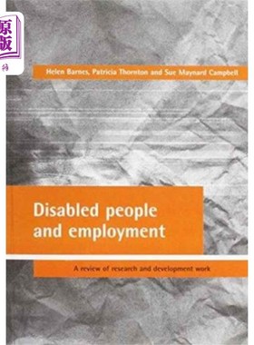 海外直订Disabled people and employment 残疾人士与就业
