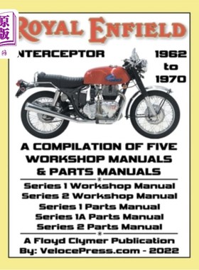 海外直订ROYAL ENFIELD 750cc INTERCEPTOR 1962 to 1970 WORKSHOP MANUALS & PARTS MANUALS CO 皇家恩菲尔德750c