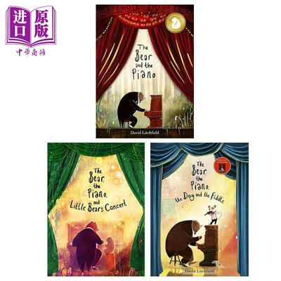 预售 David Litchfield 熊和钢琴系列英文原版绘本3册 Bear and the Piano 狗狗The Dog 小熊熊Little Bears Concert【中商原版】