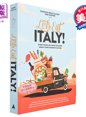 一起品尝意大利 去意大利吃吧 Lets Eat Italy 英文原版 Francois Regis Gaudry 食谱 意大利面【中商原版】