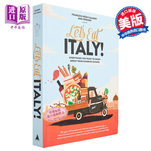 一起品尝意大利 去意大利吃吧 Lets Eat Italy 英文原版 Francois Regis Gaudry 食谱 意大利面【中商原版】