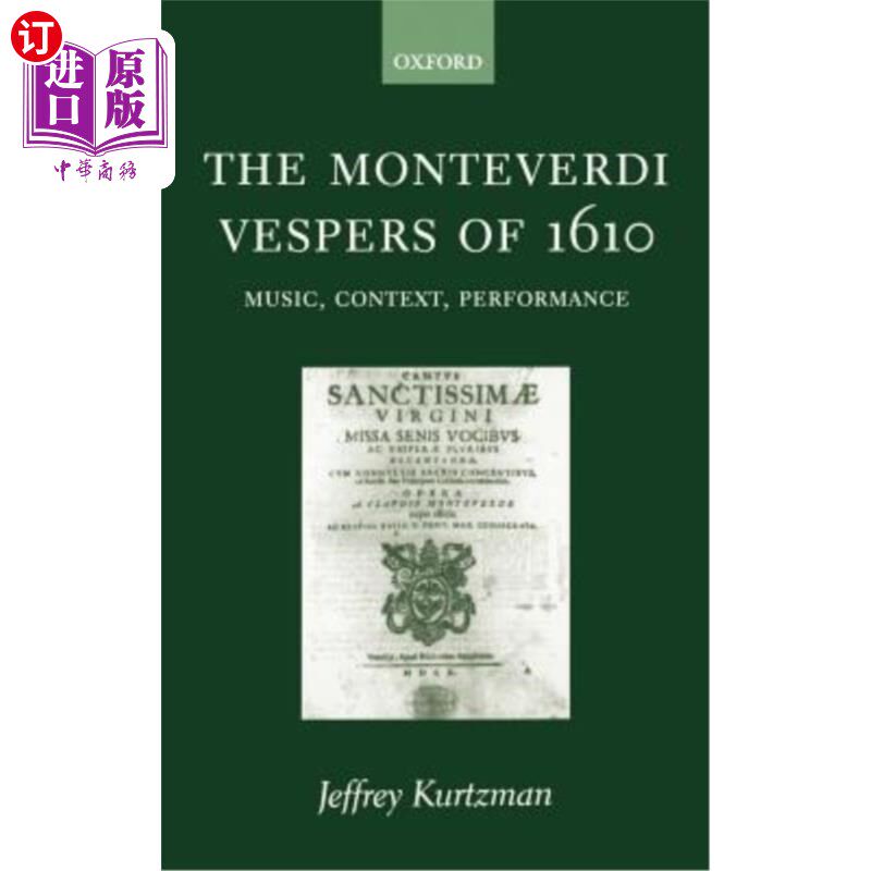 海外直订The Moneverdi Vespers of 1610 1610年的莫奈维迪晚祷