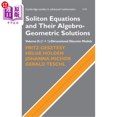 海外直订Soliton Equations and Their Algebro-Geometric Solutions: Volume 2, (1+1)-Dimensi 孤子方程及其代数几何解