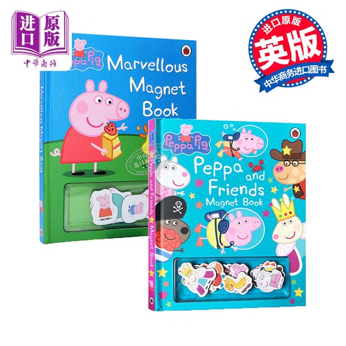 PeppaPig磁铁书2册英文