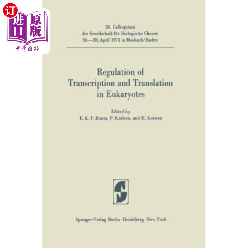 海外直订Regulation of Transcription and Translation in Eukaryotes 真核生物转录和翻译的调控