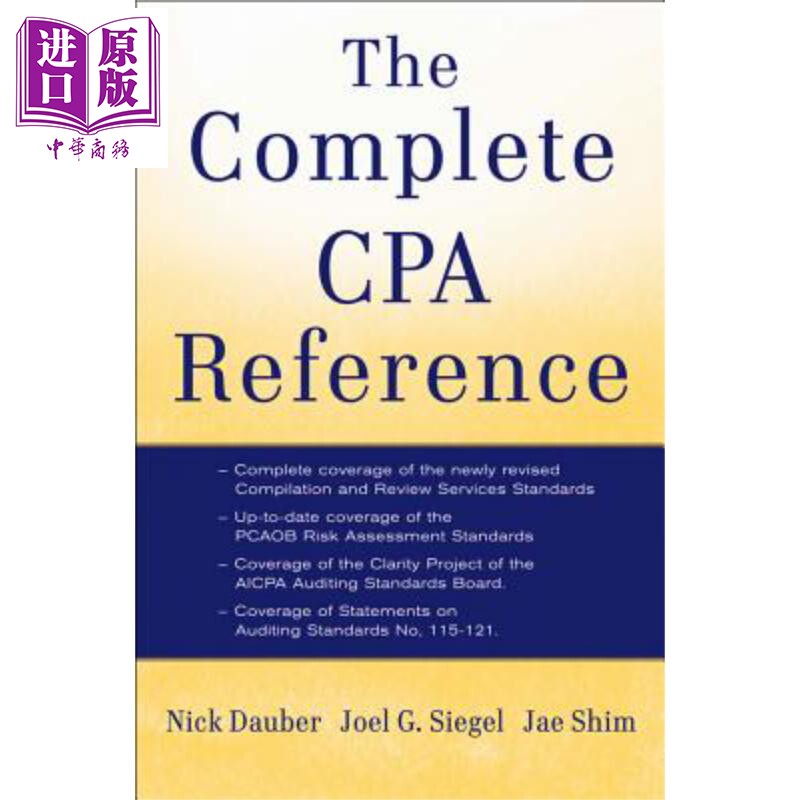 现货 CPA参考大全 第5版 The Complete Cpa Reference Nick Dauber 英文原版 中商原版 Wiley【中商原版】