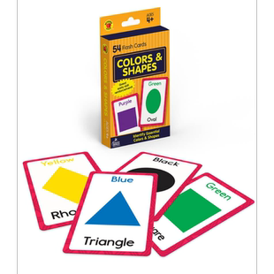 颜色和形状单词卡片 2-4岁幼儿 儿童益智游戏 Carson Dellosa Colors and Shapes Flash Cards 美国CarsonDellosa【中商原版?
