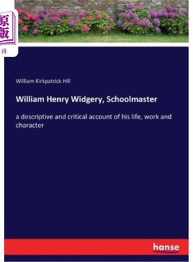 海外直订William Henry Widgery, Schoolmaster 威廉·亨利·威杰里，校长