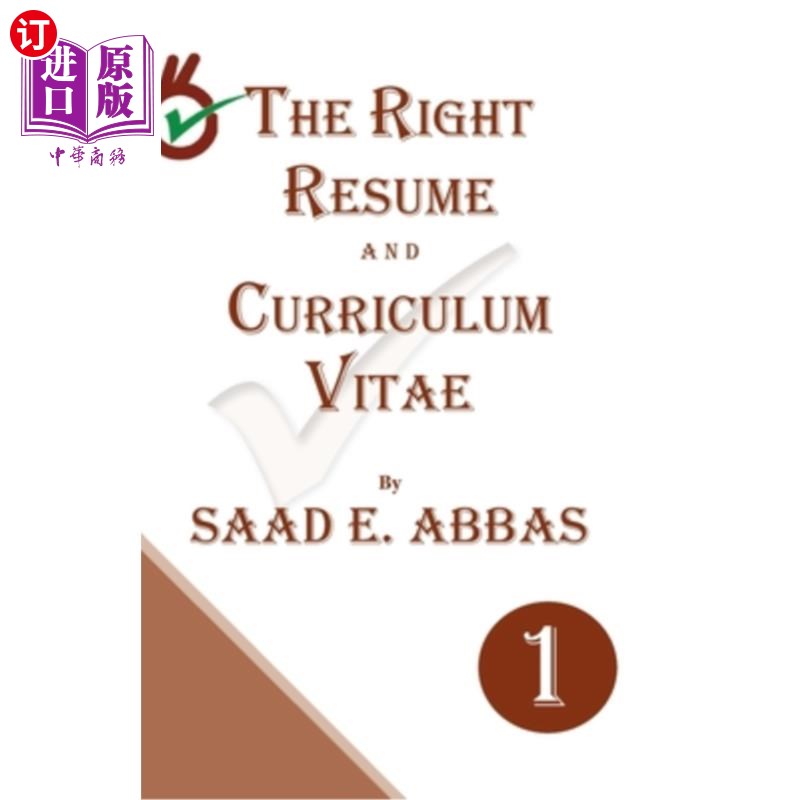 海外直订The Right Resume and Curriculum Vitae正确的简历和简历