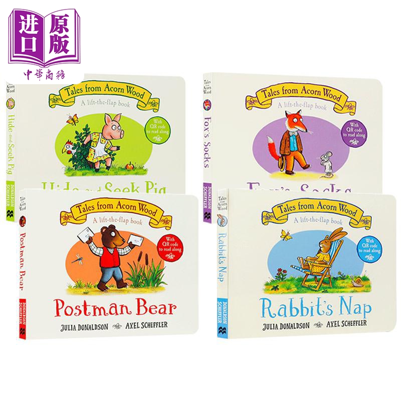 现货 Julia Donaldson Acorn Wood 橡树林里的故事（4册） 英文原版 进口原版 2岁到5岁 儿童图画书【中商原版】【中商原版】