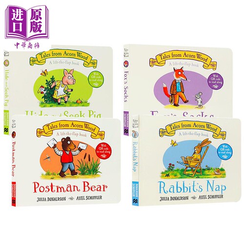 现货 Julia Donaldson Acorn Wood 橡树林里的故事（4册） 英文原版 进口原版 2岁到5岁 儿童图画书【中商原版】【中商原版】